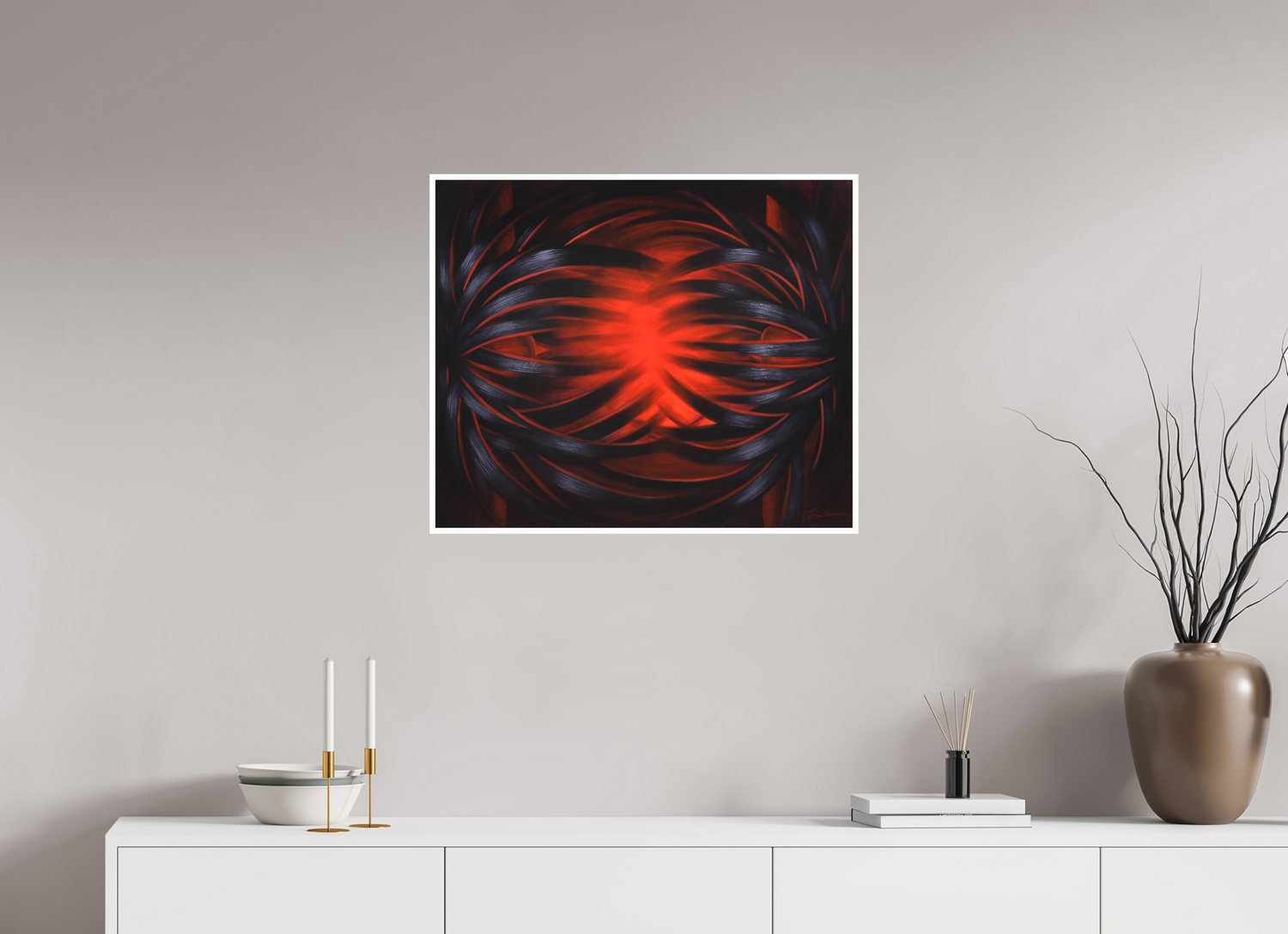 71,9 x 60 cm, Papier ohne Rahmen Megnetische Genesis