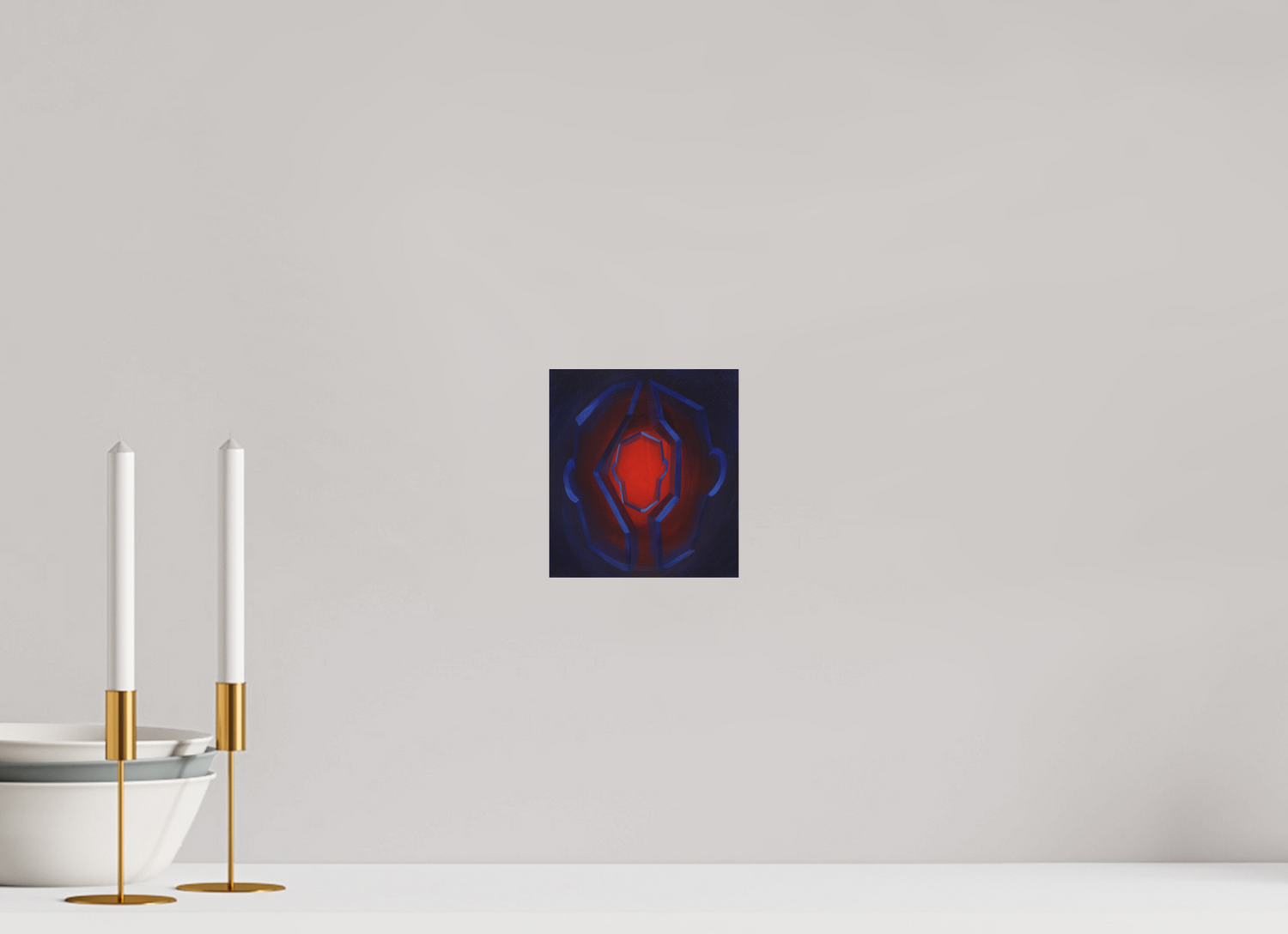 15 x 16,5 cm, Fine Art Print ohne Rahmen Selbst-Bild. Innerer Übergang