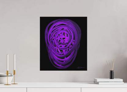 40 x 45,8 cm, Alu-Dibond mit Holzrahmen, schwarz Äther – Ursprung aller Form