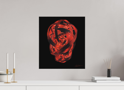 40 x 45,3 cm, Alu-Dibond mit Holzrahmen, schwarz Feuertaufe