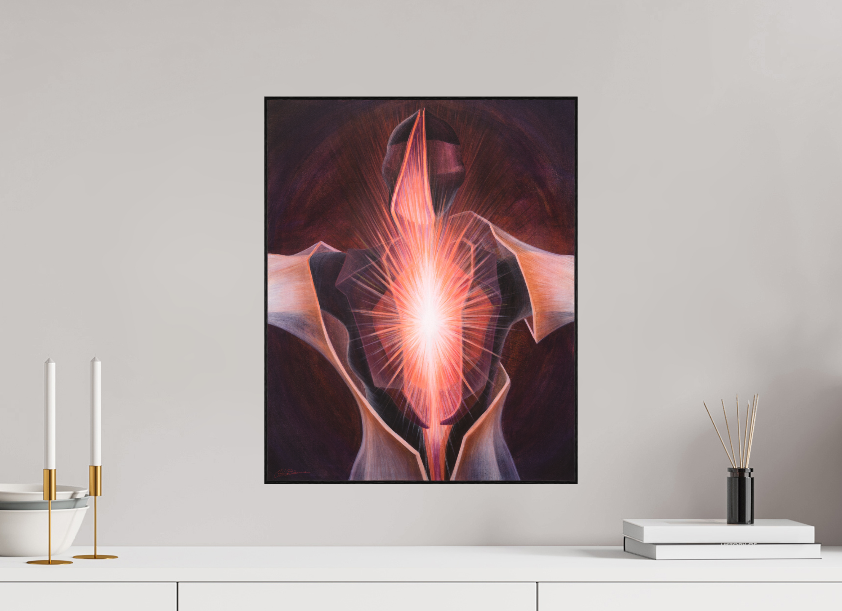 40 x 49,6 cm, Alu-Dibond mit Holzrahmen, schwarz Selbstoffenbarung