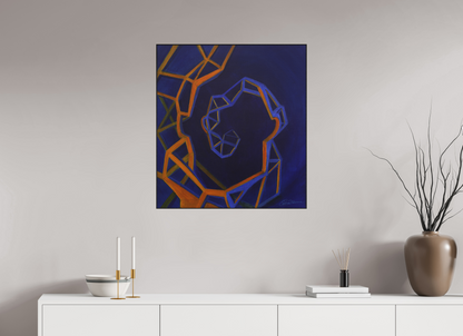 70 x 76,5 cm, Alu-Dibond mit Holzrahmen, schwarz Evolution – Spirale des Selbst