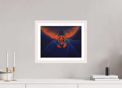 38,3 x 30 cm, Papier mit Holzrahmen | weiß | Museumsglas Feuerflug