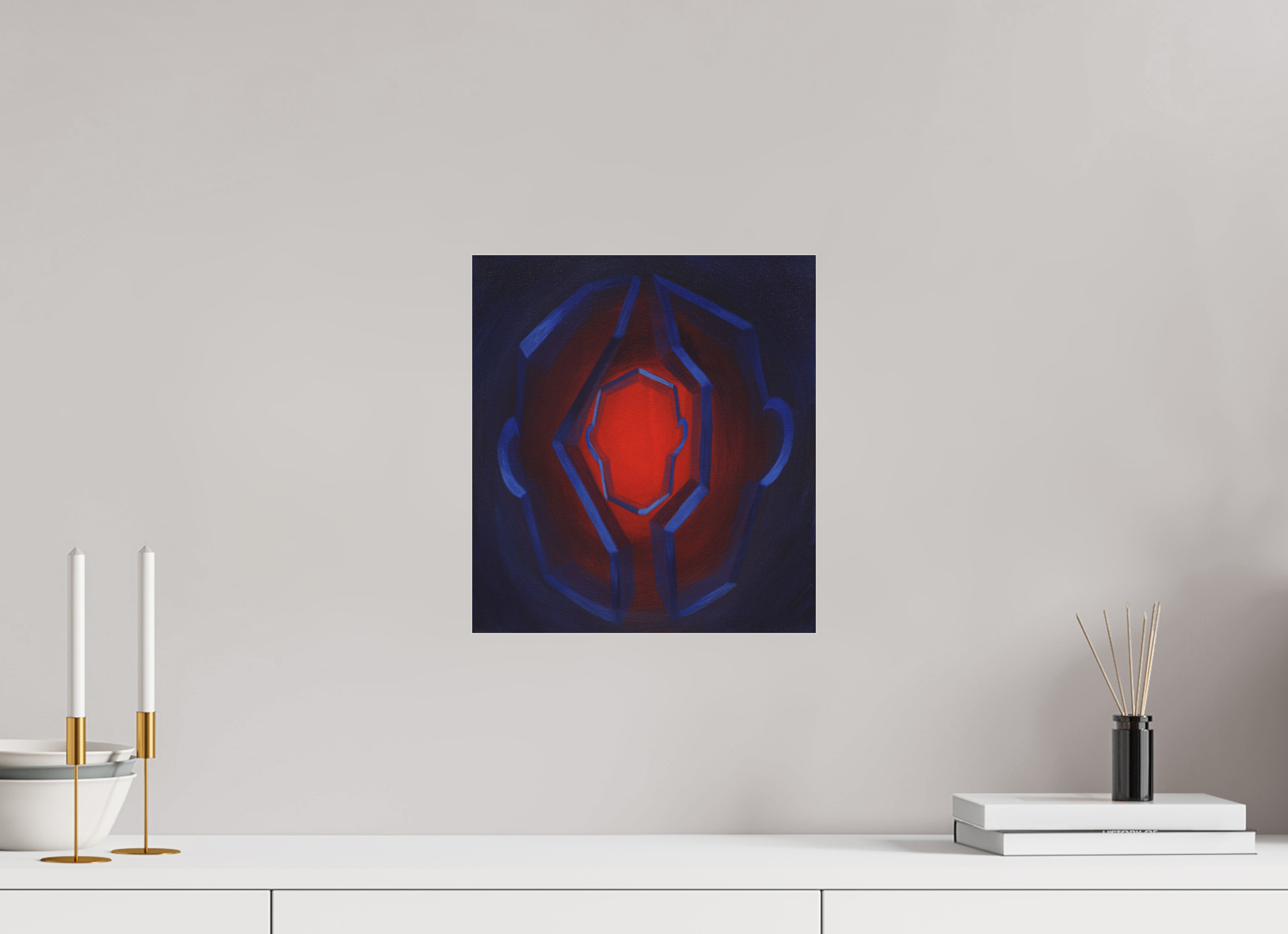 30 x 33 cm, Fine Art Pigmentdruck hinter Acrylglas Selbst-Bild. Innerer Übergang