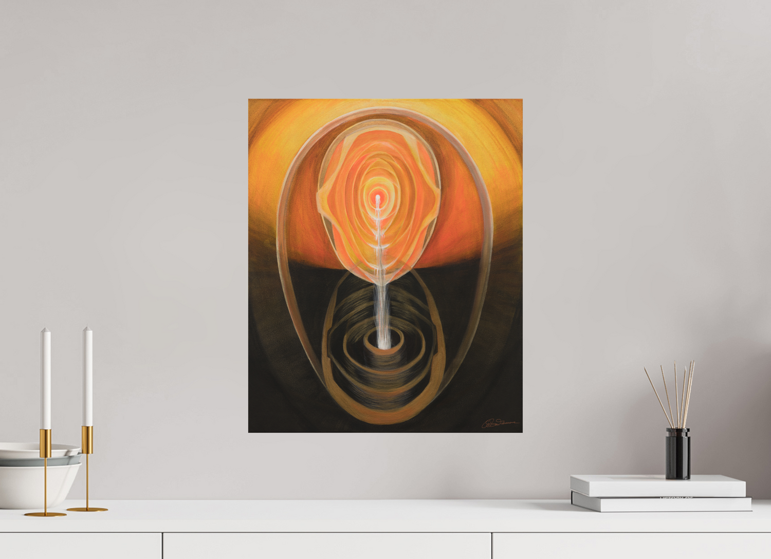 40 x 48,7 cm, Alu-Dibond mit Aufhängung Essenz &amp; Präsenz – die inneren Quellen