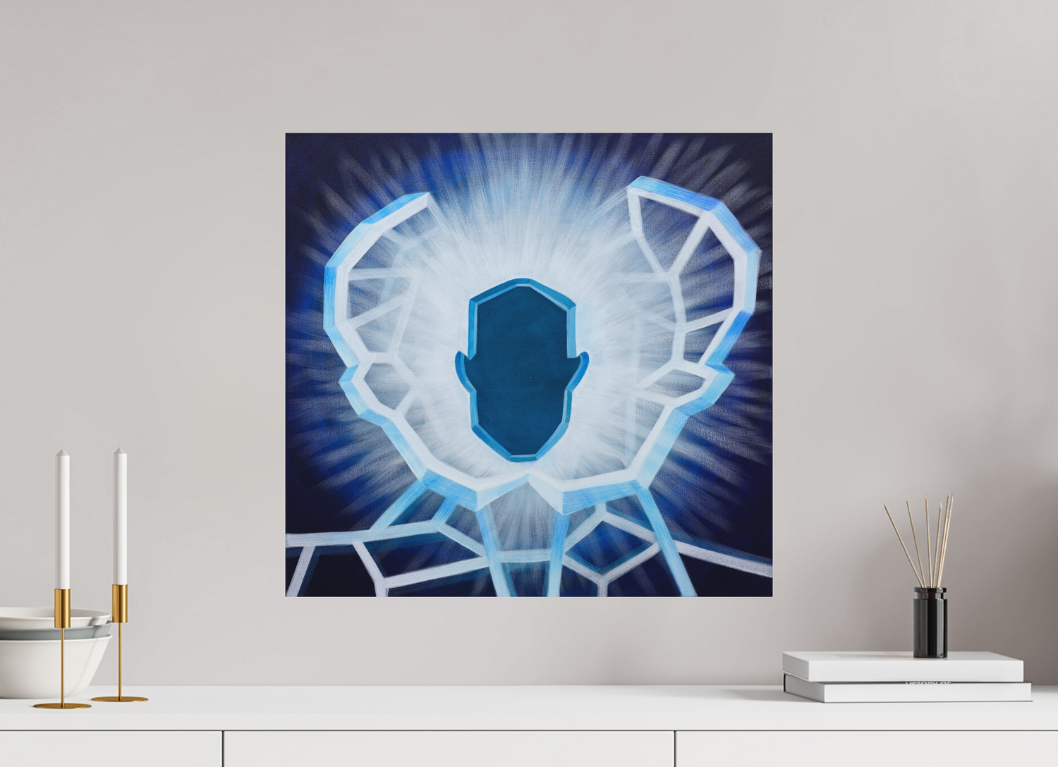 52,5 x 50 cm, Fine Art Print ohne Rahmen Öffnung - vom alten zu neuen Ich