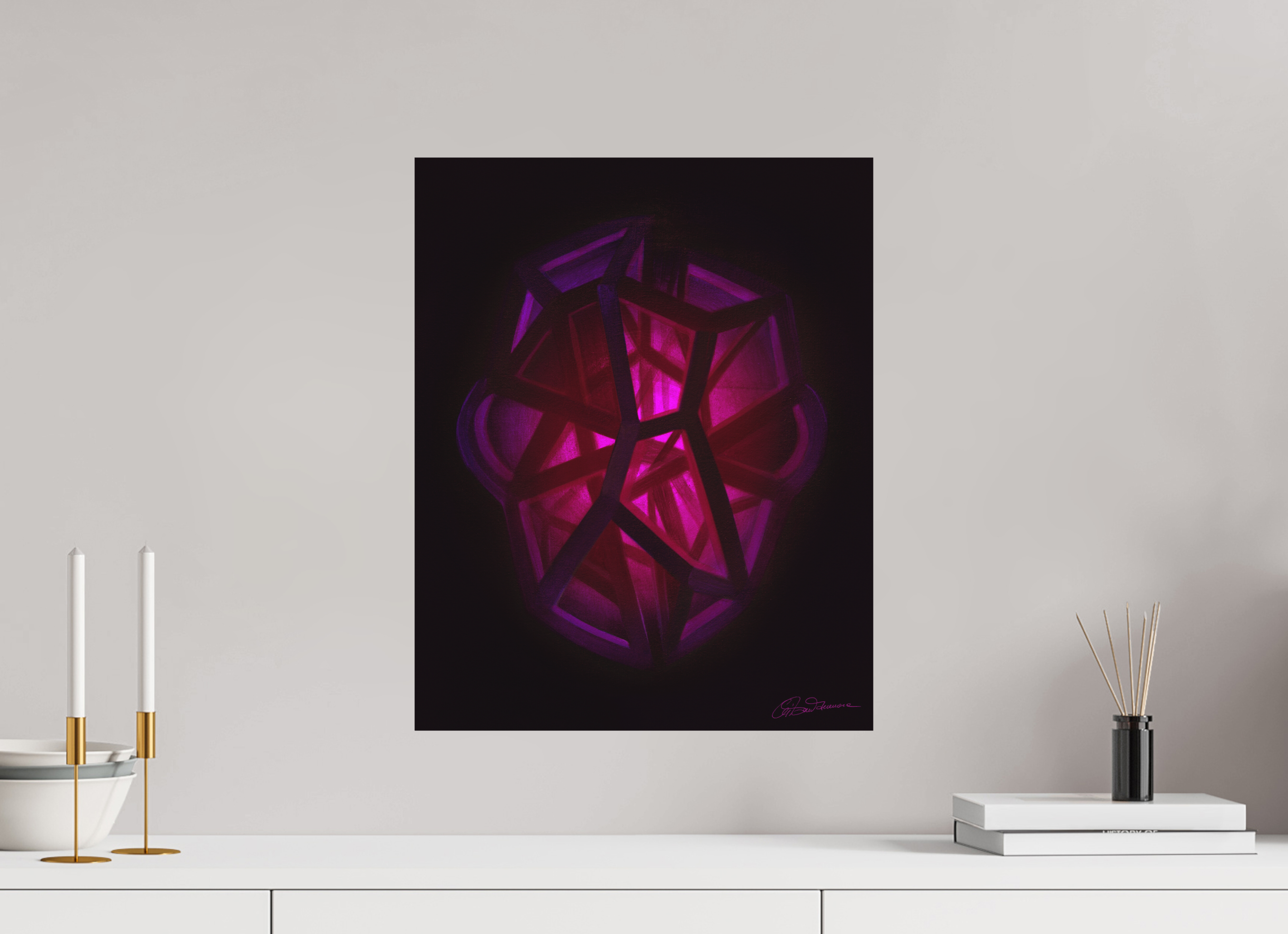 40 x 50 cm, Alu-Dibond mit Aufhängung Innere Geometrie