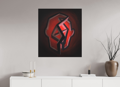 80 x 89 cm, Fine Art Pigmentdruck hinter Acrylglas Selbst-Bild. Zwischen Vergangenheit und Werden