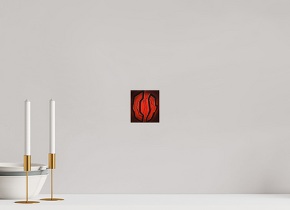 10 x 11,3 cm, Fine Art Print auf Metal Selbst-Bild. Zwei Portale eines Selbst