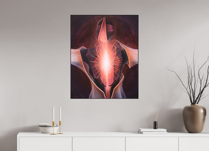 70 x 86,9 cm, Alu-Dibond mit Holzrahmen, schwarz Selbstoffenbarung