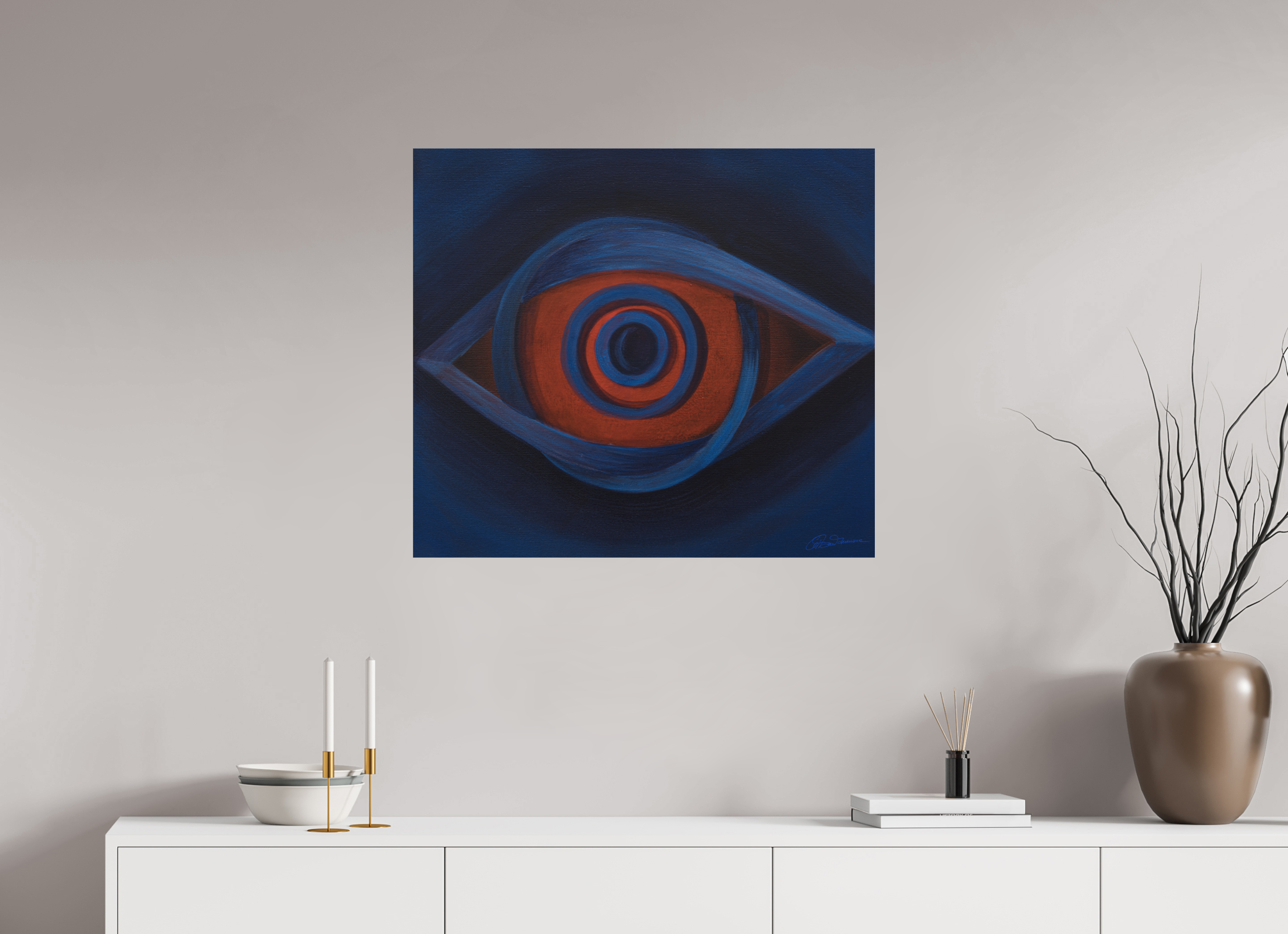79 x 70 cm, Alu-Dibond mit Aufhängung Auge der Erkenntnis