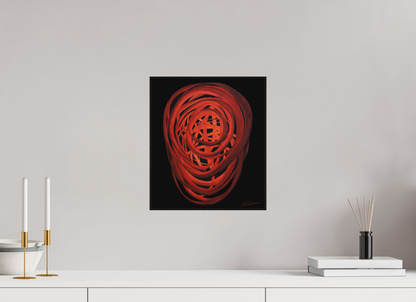 30 x 34,4 cm, Alu-Dibond mit Holzrahmen, schwarz Innere Spirale