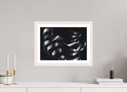 41,9 x 30 cm, Papier mit Holzrahmen, weiß Duell &amp; Duett