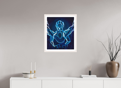 50 x 59,4 cm, Papier mit Holzrahmen, weiß Elan