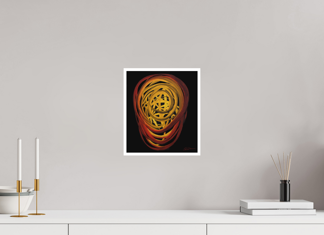 25 x 28,7 cm, Papier ohne Rahmen Feuer | Sommer