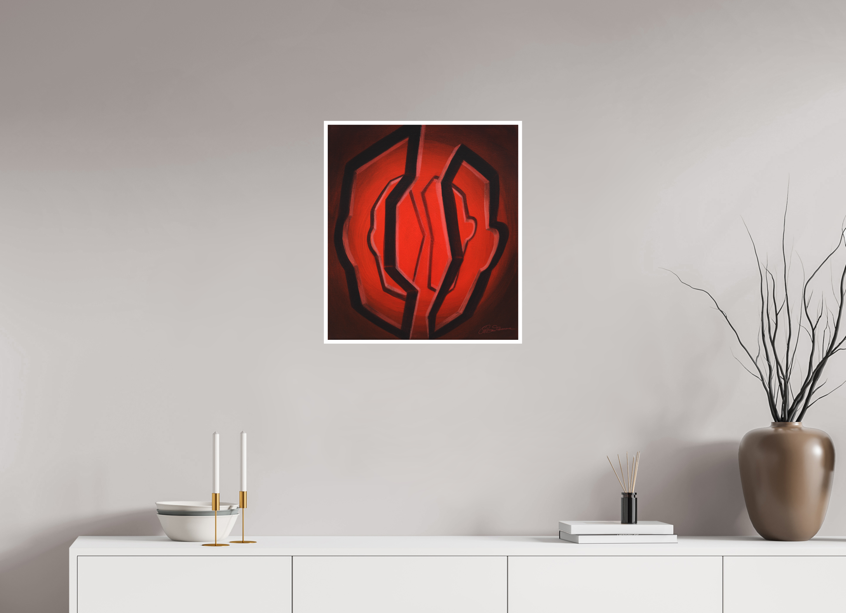 50 x 56,5 cm, Papier ohne Rahmen Selbst-Bild. Portale eines Selbst