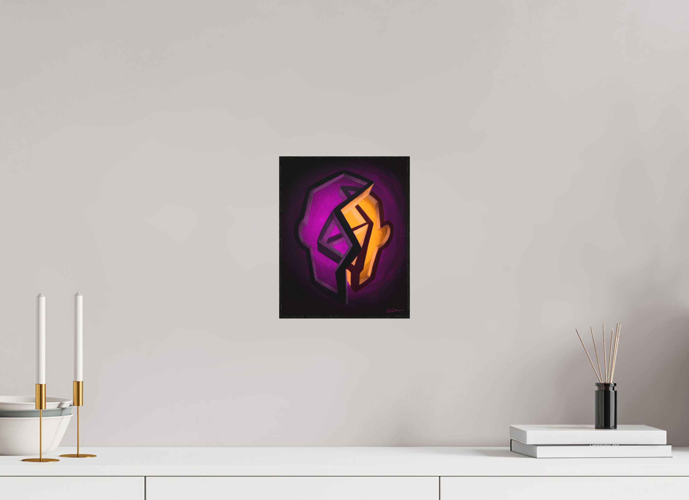 20 x 25 cm, Alu-Dibond mit Holzrahmen, schwarz Blütezeit – Übergang in die Fülle