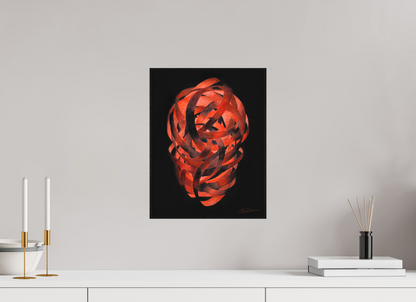 30 x 38,9 cm, Alu-Dibond mit Holzrahmen, schwarz Glutbahnen