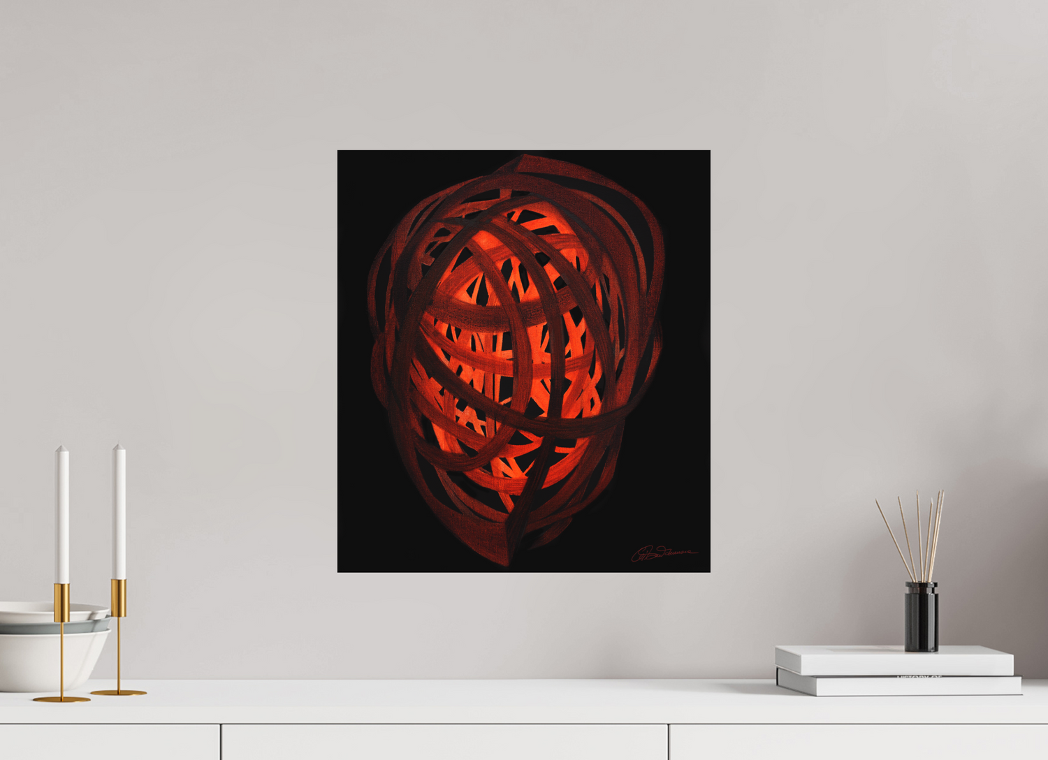 40 x 45,3 cm, Alu-Dibond mit Aufhängung Selbst Formung