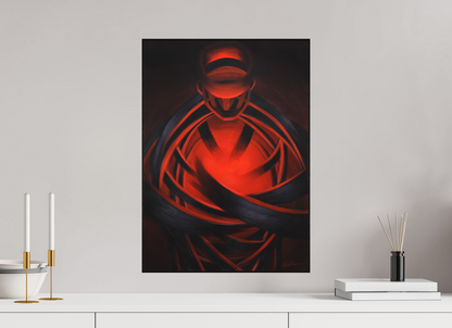 40 x 55,9 cm, Kunstdruck auf Alu-Dibond, gerahmt, Eiche, schwarz Der Innere Magier