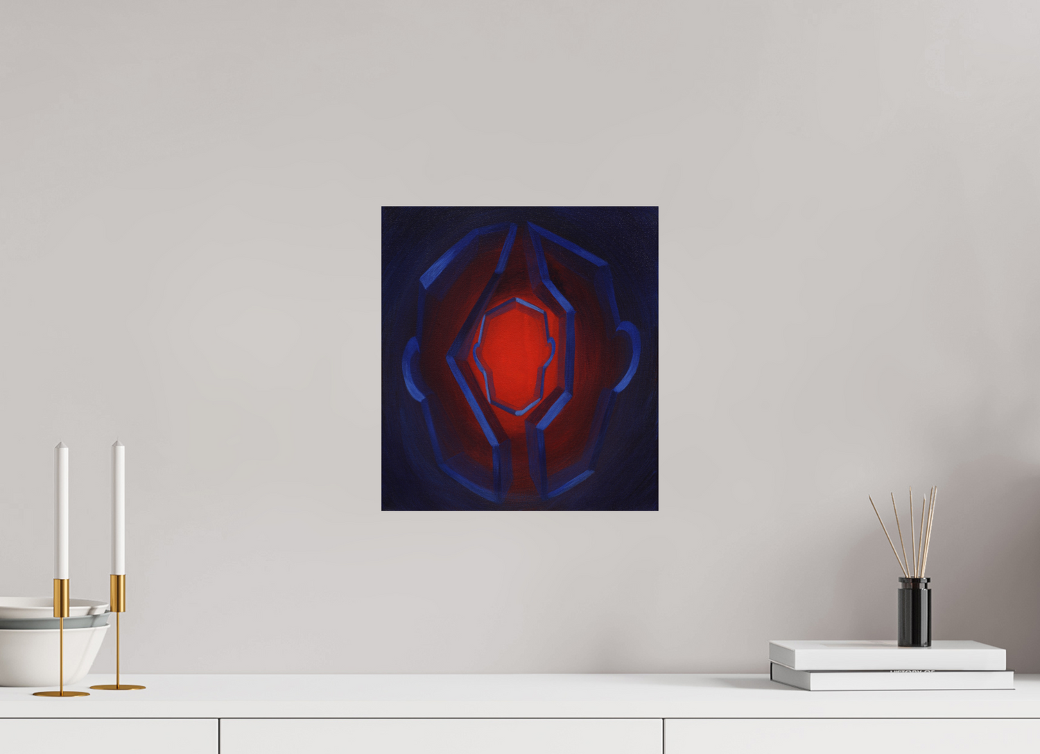 30 x 33 cm, Fine Art Print auf Metal Selbst-Bild. Innerer Übergang