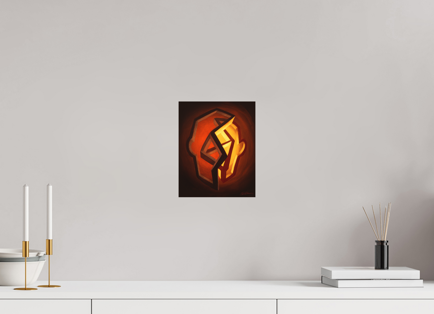 20 x 25 cm, Papier mit Holzrahmen, weiß Alu-Dibond mit Aufhängung Hochsommer | Höhepunkt