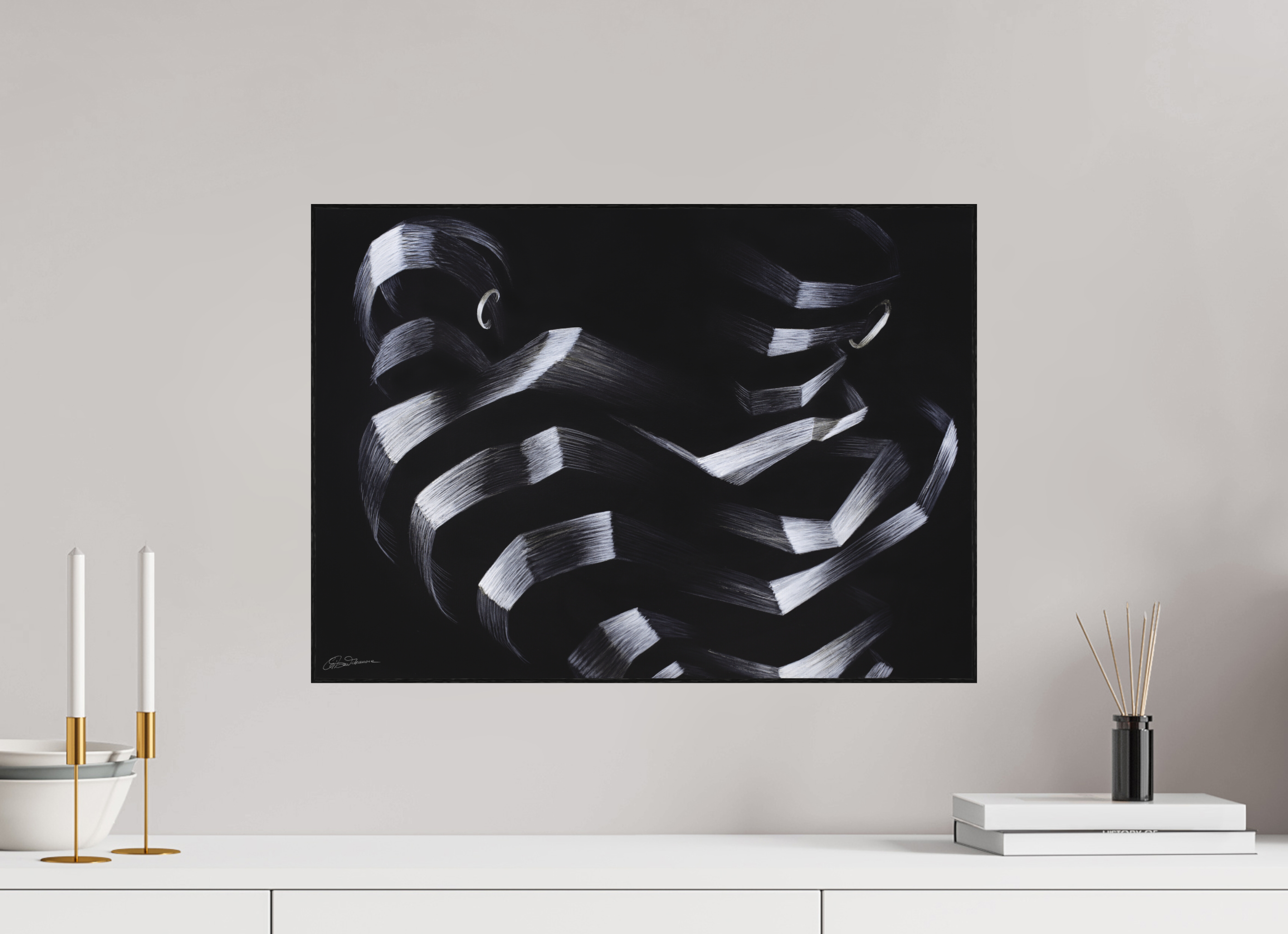 55,9 x 40 cm, Alu-Dibond mit Holzrahmen, schwarz Duell &amp; Duett