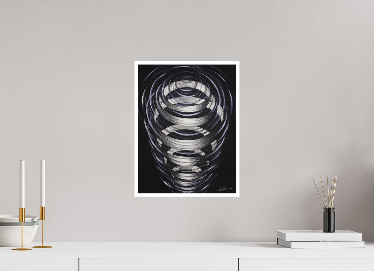 30 x 39,3 cm, Papier ohne Rahmen Sich um sich selbst drehen