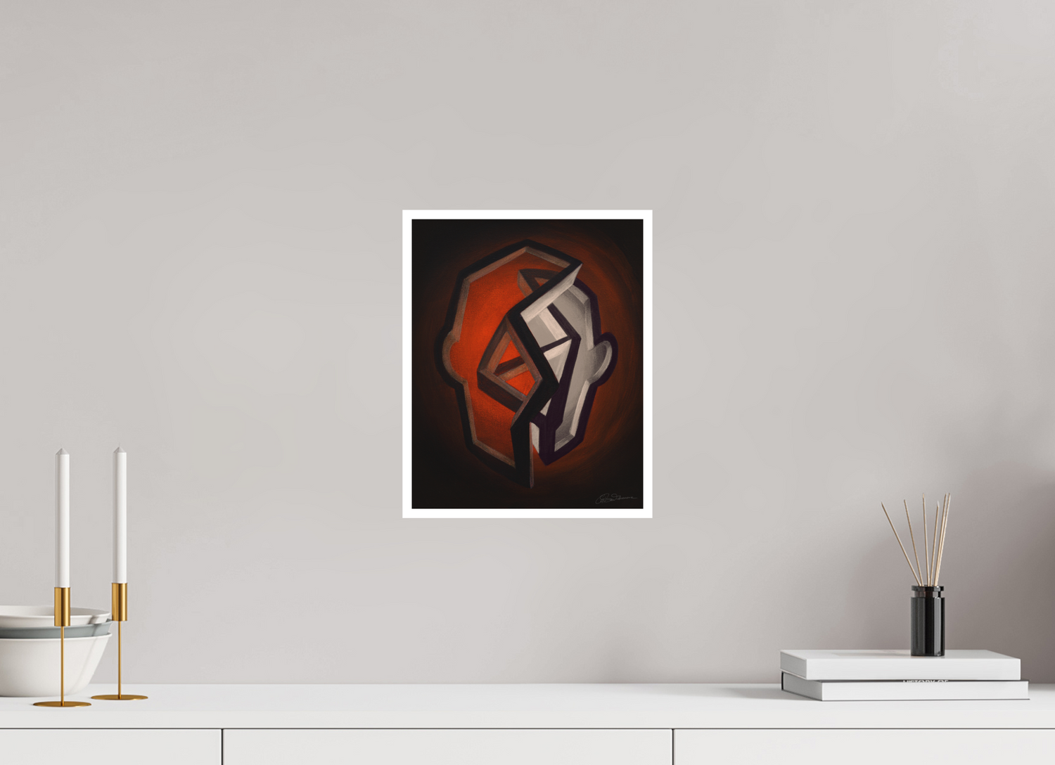 25 x 31,3 cm, Papier ohne Rahmen Herbst – von Feuer zu Asche