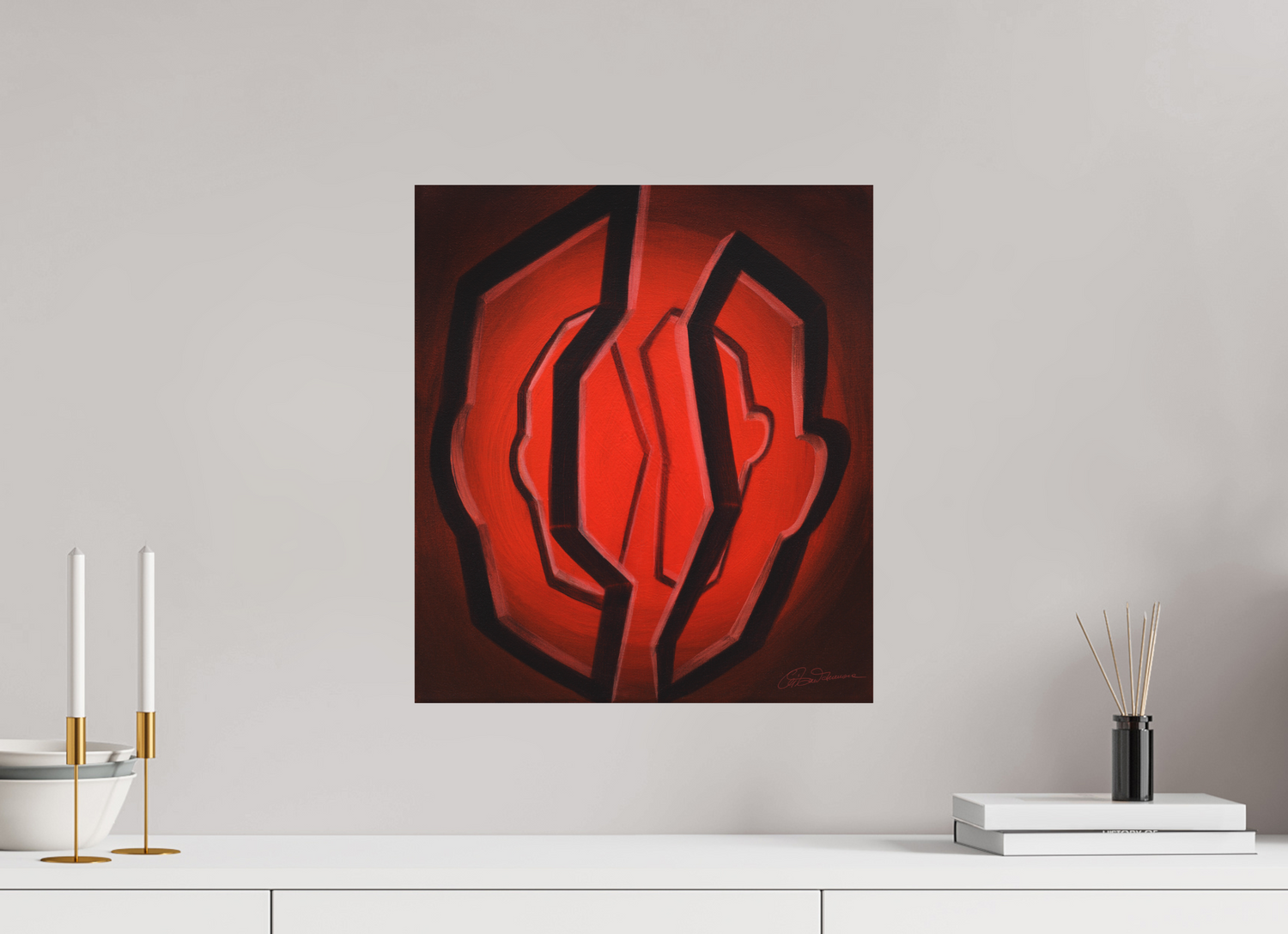 40 x 45,2 cm, Alu-Dibond mit Aufhängung Selbst-Bild. Portale eines Selbst