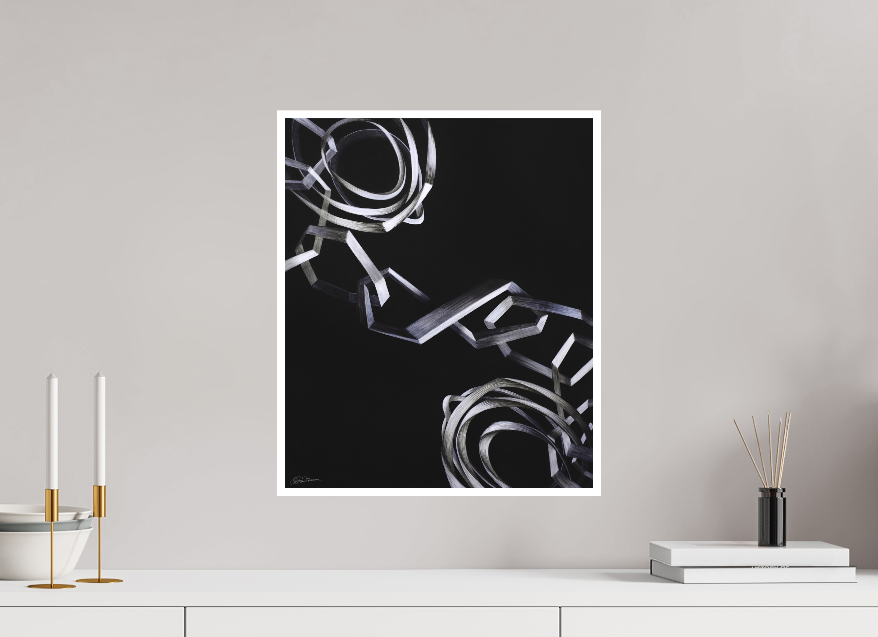 40 x 48 cm, Papier ohne Rahmen Zusammen hängen