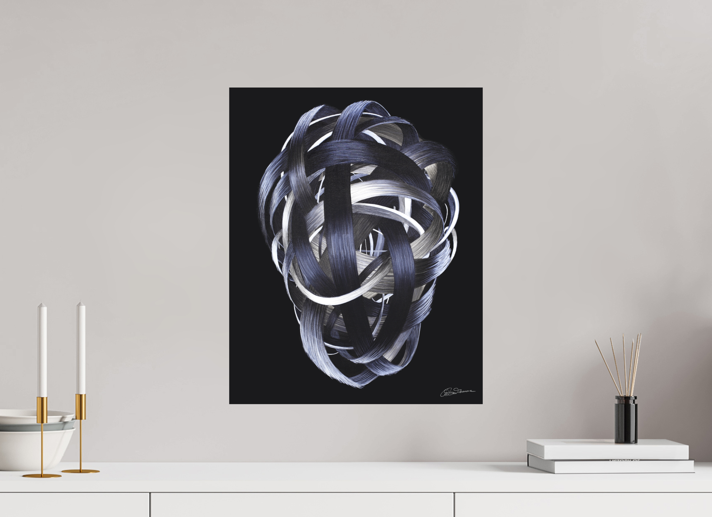 40 x 49,9 cm, Kunstdruck auf Alu-Dibond mit Aufhängung Verknotung