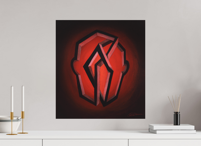 50 x 55,1 cm, Alu-Dibond-Druck mit Aufhängung Selbst-Bild. Innere Architetkur