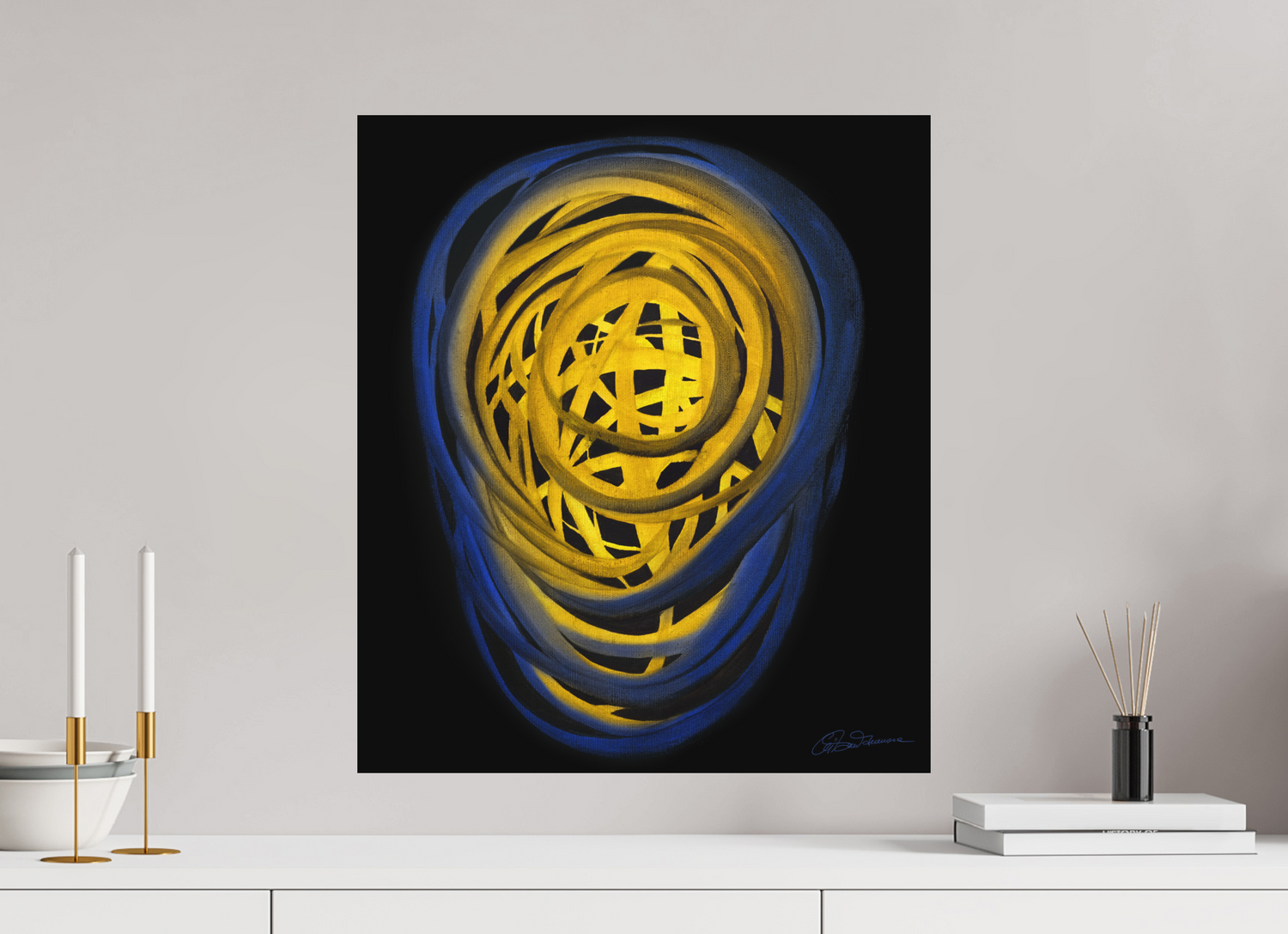 50 x 57,4 cm, Alu-Dibond mit Aufhängung Erde &amp; Wasser | Frühsommer