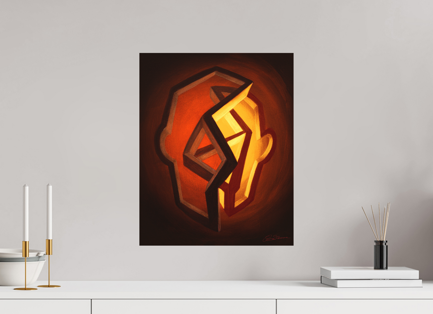 40 x 50 cm, Papier mit Holzrahmen, weiß Alu-Dibond mit Aufhängung Hochsommer | Höhepunkt