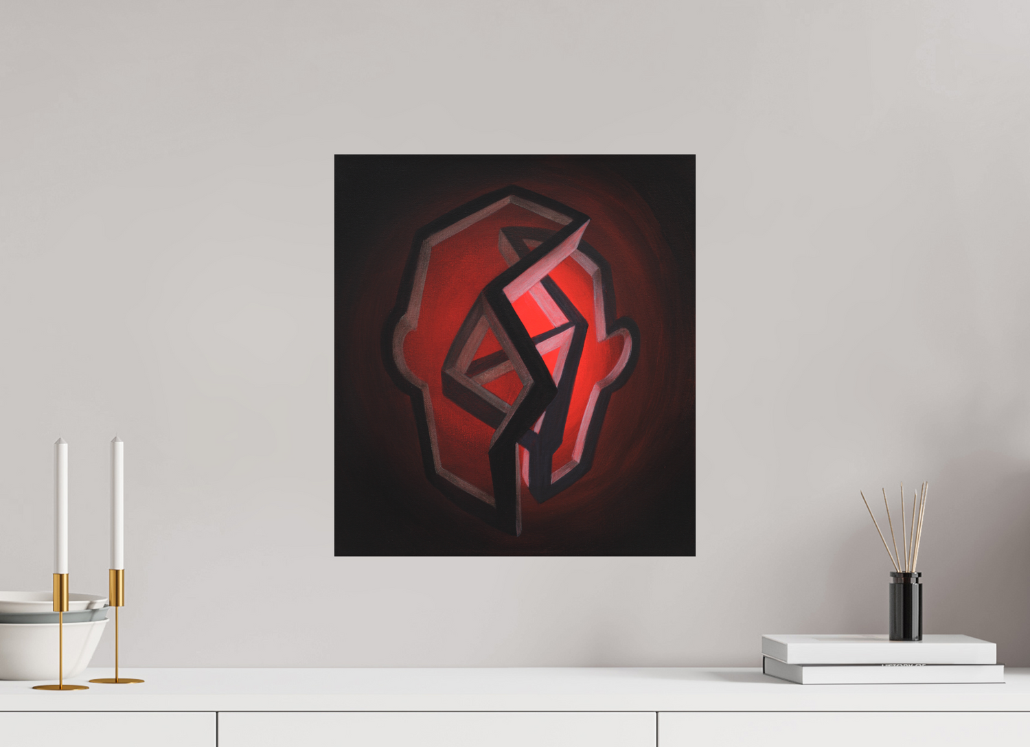 40 x 44,5 cm, Fine Art Print ohne Rahmen Selbst-Bild. Zwischen Vergangenheit und Werden