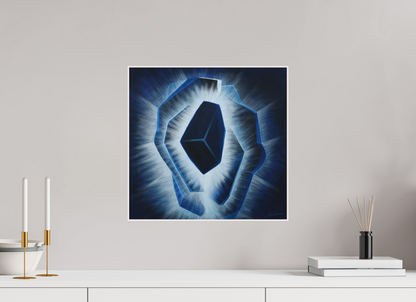 41,6 x 40 cm, Alu-Dibond mit Holzrahmen | weiß Der innere Durchbruch – Erwachen