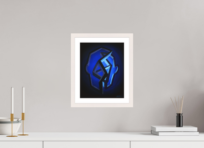 25 x 31,3 cm, Papier mit Holzrahmen, weiß Winterlicht