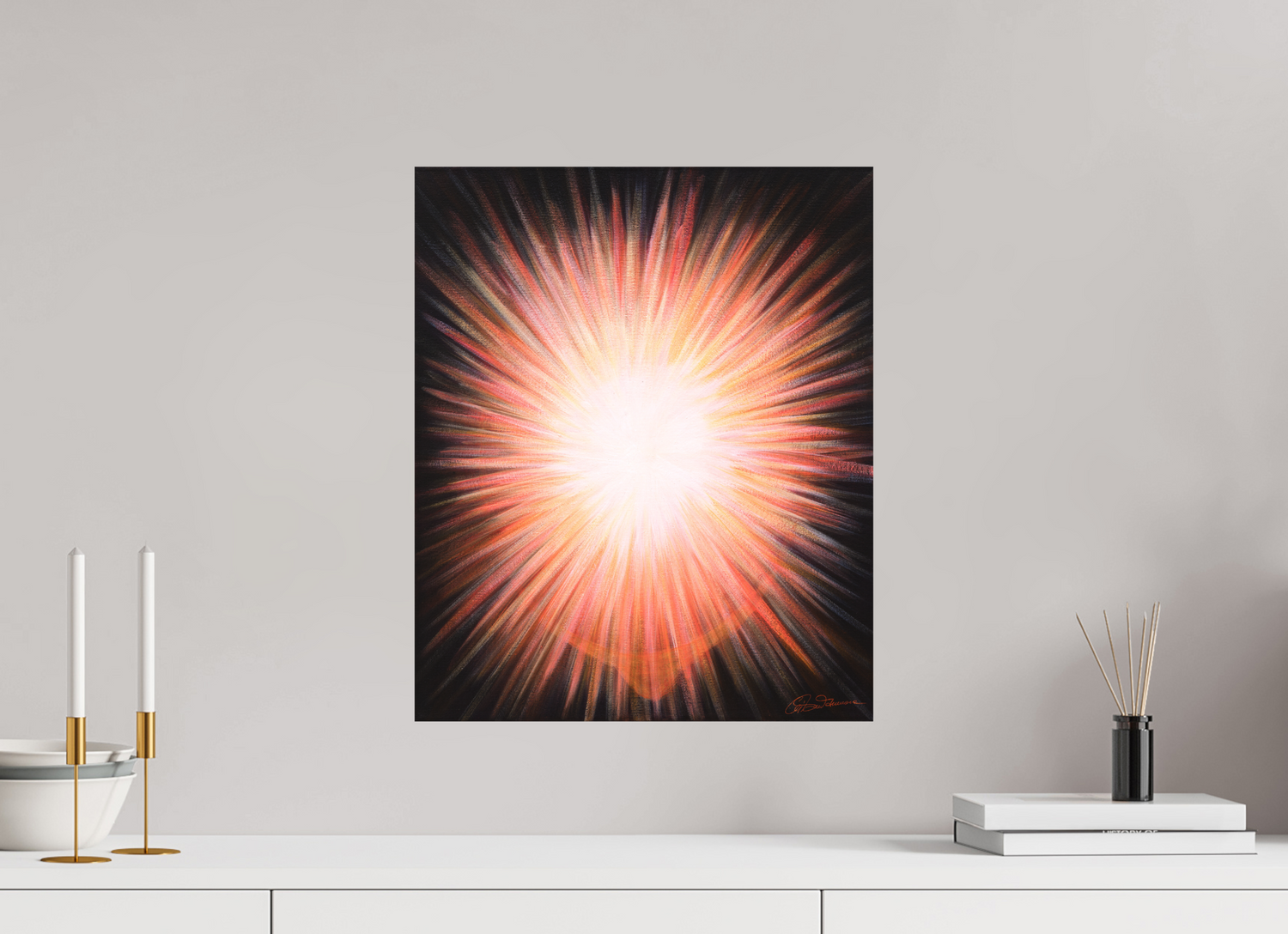 40 x 48,4 cm, Alu-Dibond mit Aufhängung Erleuchtung