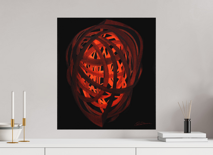 50 x 56,6 cm, Alu-Dibond mit Holzrahmen, schwarz Selbst Formung