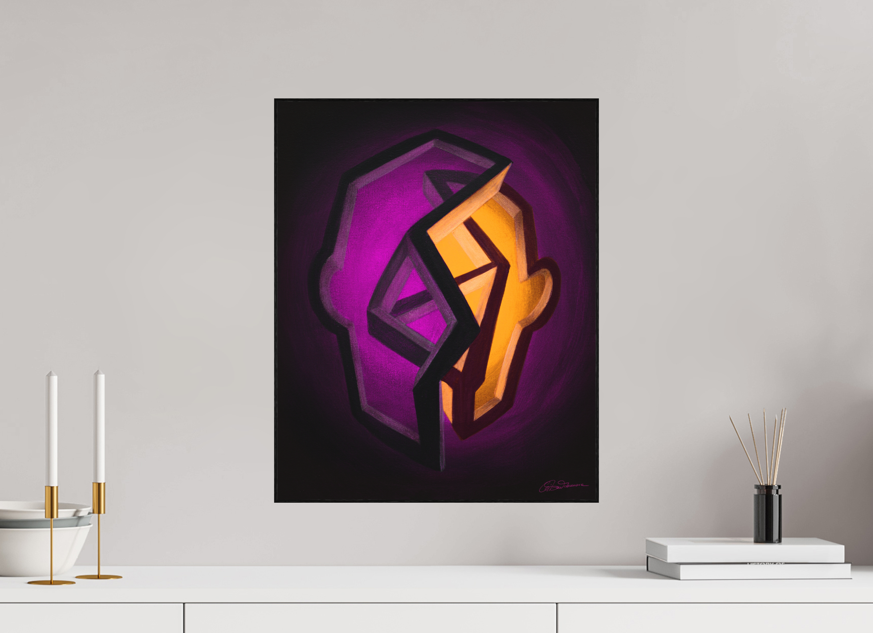 40 x 50 cm, Alu-Dibond mit Holzrahmen, schwarz Blütezeit – Übergang in die Fülle