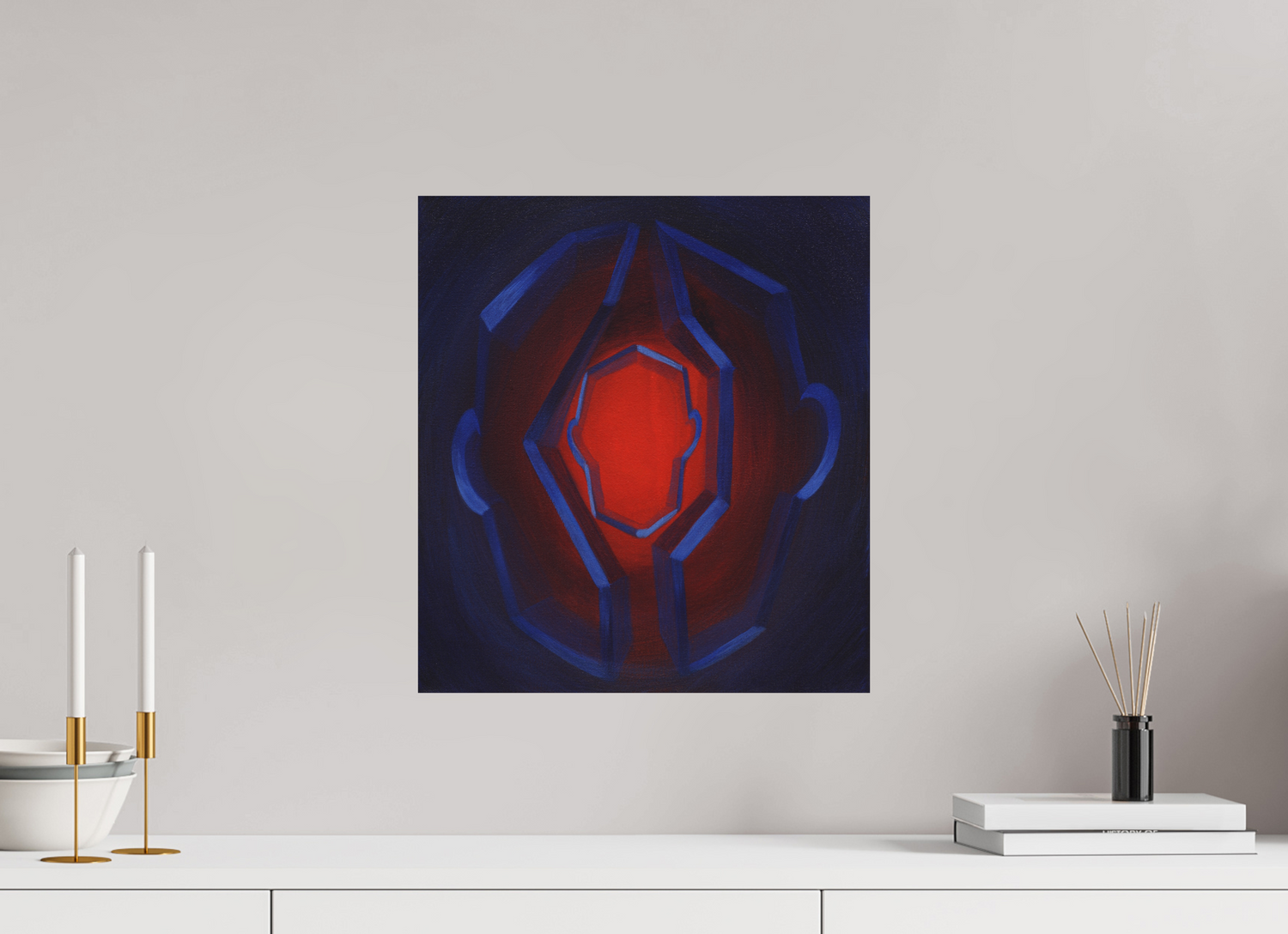 40 x 44 cm, Fine Art Print ohne Rahmen Selbst-Bild. Innerer Übergang