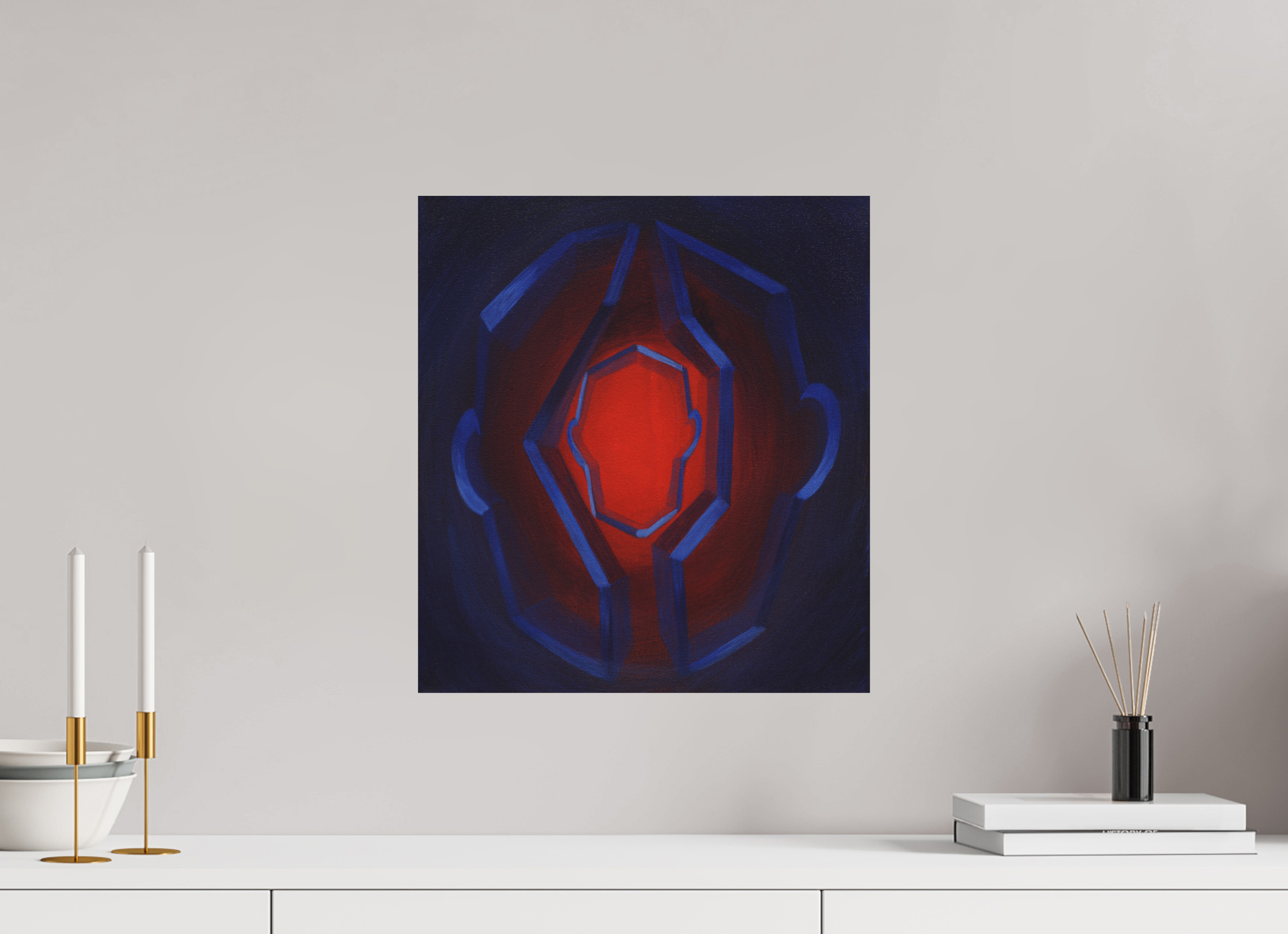 40 x 44 cm, Fine Art Print ohne Rahmen Selbst-Bild. Innerer Übergang