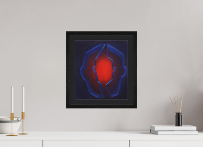 30 x 33,3 cm, Foto Papier schwarzes passapartout und schwarzer rahmen Selbst-Bild.  Innerer Kern