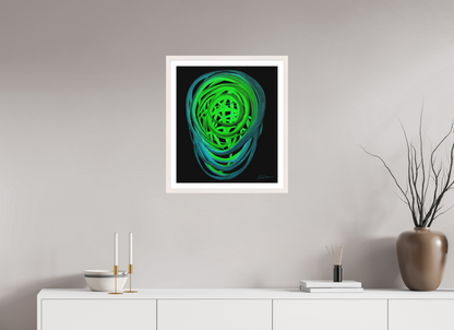 50 x 57,3 cm, Papier mit Holzrahmen, weiß Frühling | Aufbruch