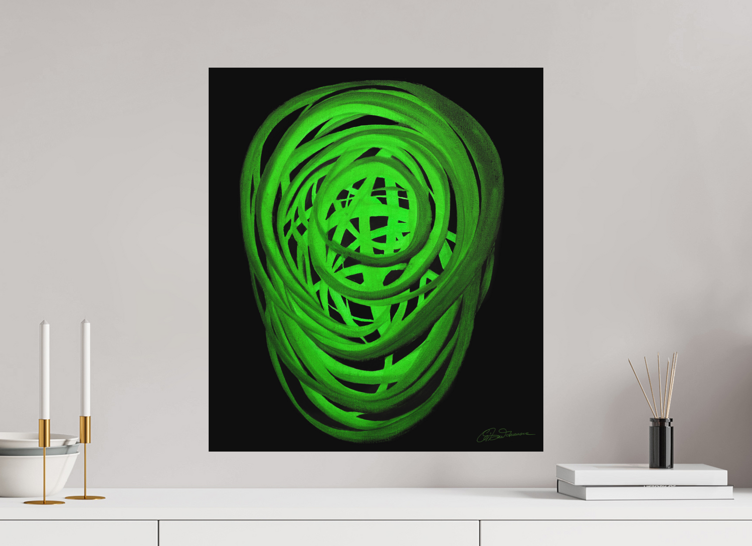 50 x 57,3 cm, Alu-Dibond mit Aufhängung Erde – Innerer Sproß | Frühling