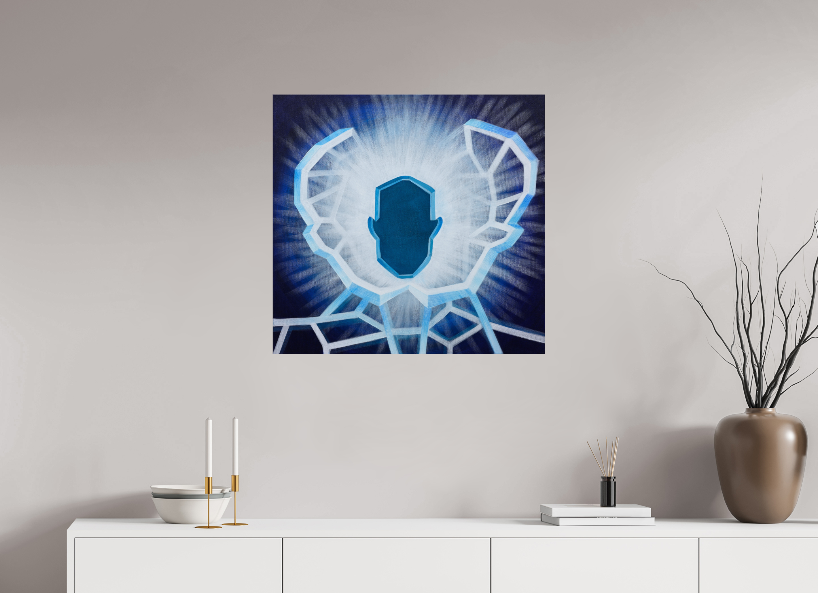 73,5 x 70 cm, Fine Art Print auf Aluminum Öffnung - vom alten zum neuen Ich