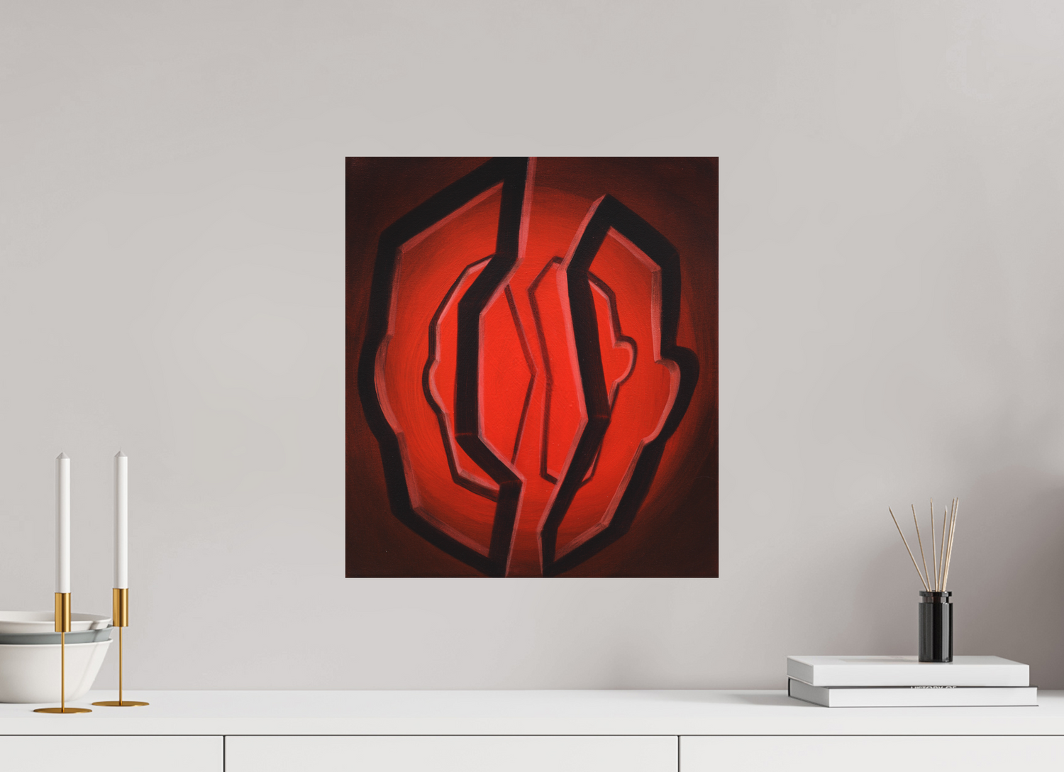 40 x 45,1 cm, Fine Art Print ohne Rahmen Selbst-Bild. Zwei Portale eines Selbst