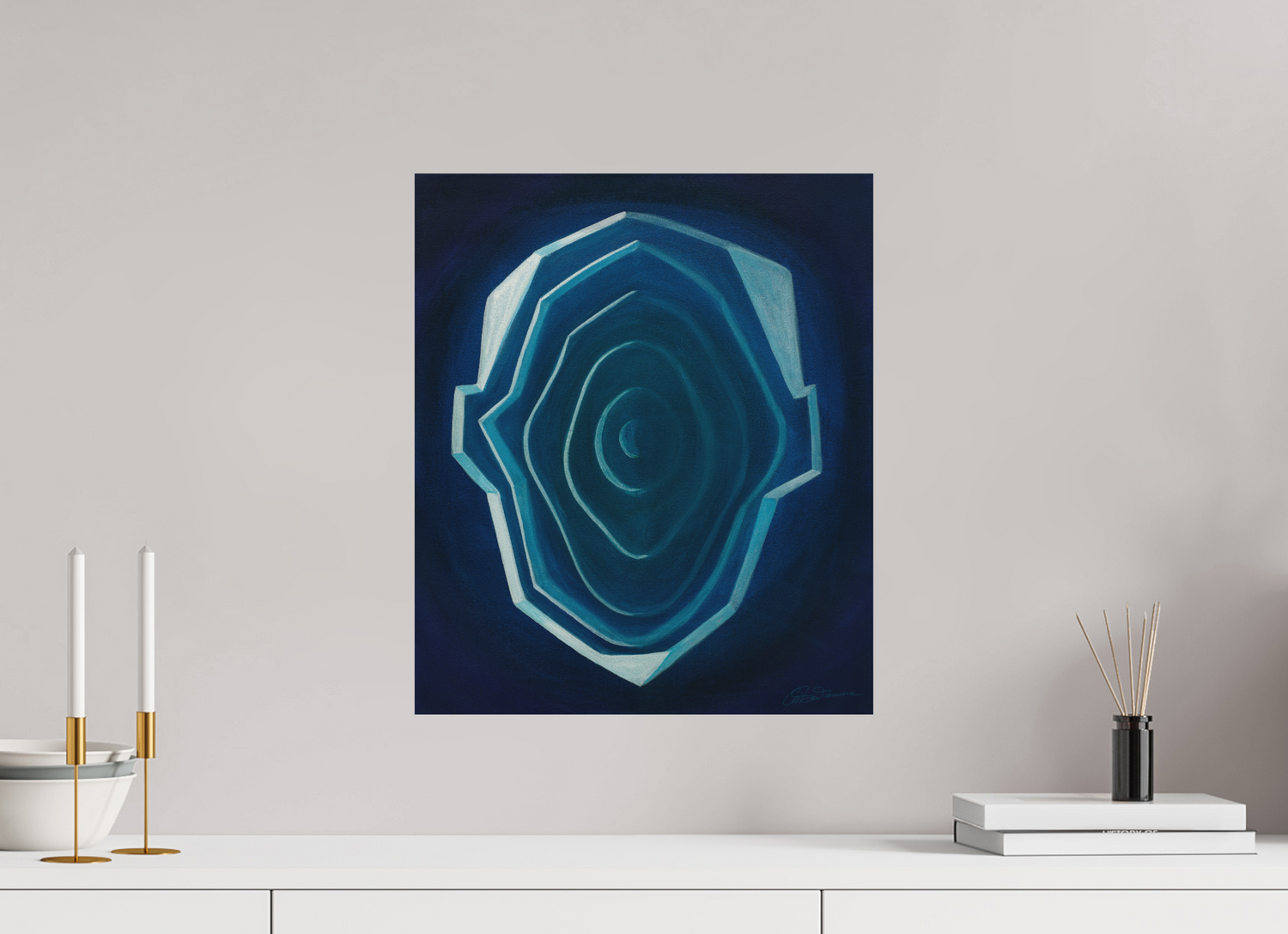 40 x 47,2 cm, Alu-Dibond mit Aufhängung Schichten des Selbst