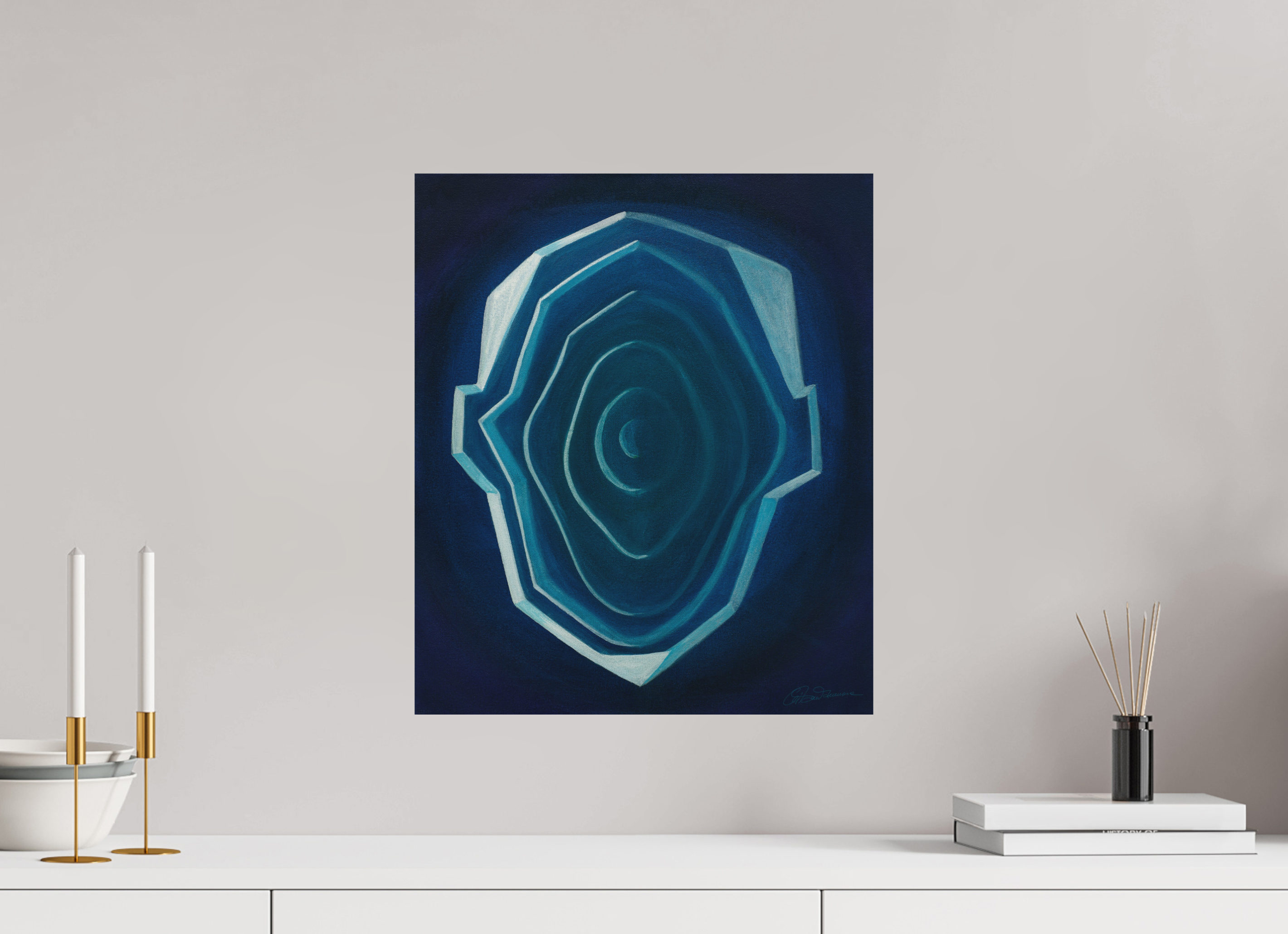 40 x 47,2 cm, Alu-Dibond mit Aufhängung Schichten des Selbst